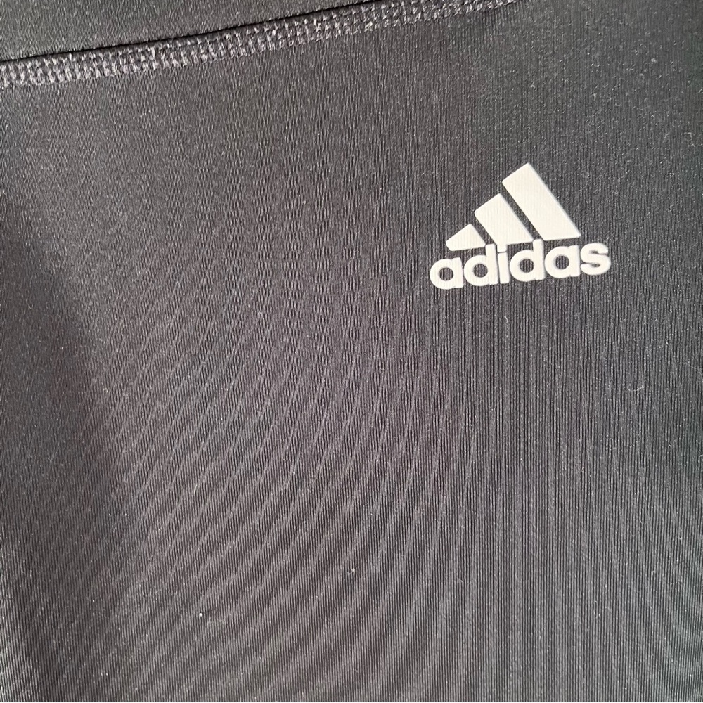 Adidas vintage style Black Leggings with White Stripes women’s size large - Picture 5 of 11